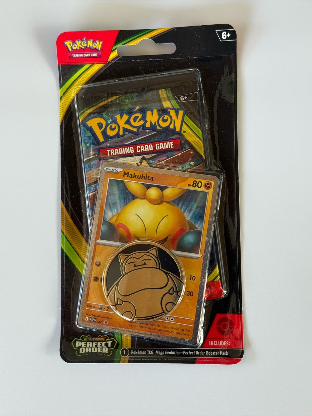 Pokemon Mega Evolution Perfect Order Makuhita, Collector Coin Booster Pack New
